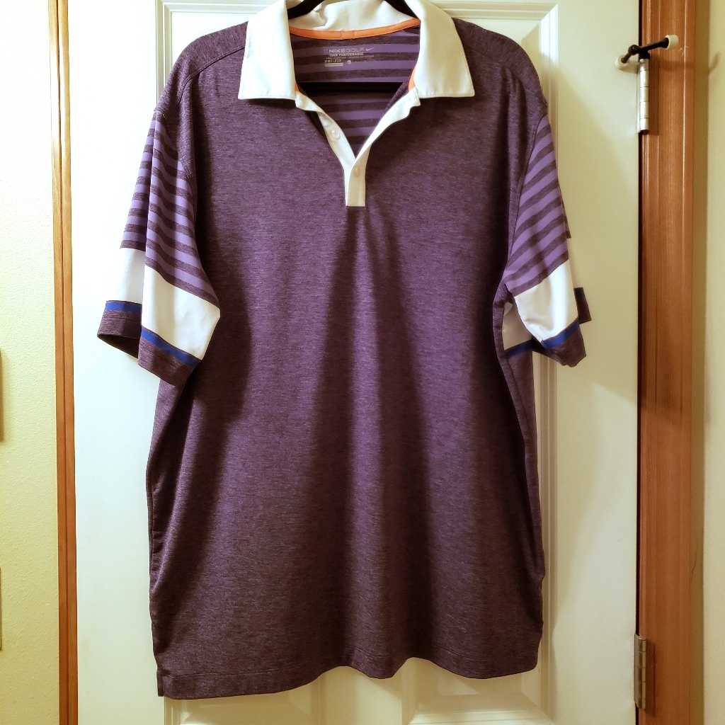 Nike Golf Dri Fit Mens Purple Xl